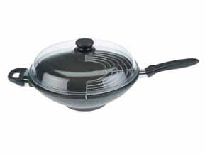 wok 32 cm+ víko a mřížka SKK Titanium 2000 Plus Non-Stick